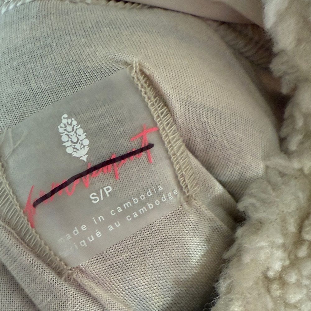 FREE PEOPLE Hit The Slopes Overalls Salopette Size Small Black Fair Isle Fleece - Picture 10 of 10